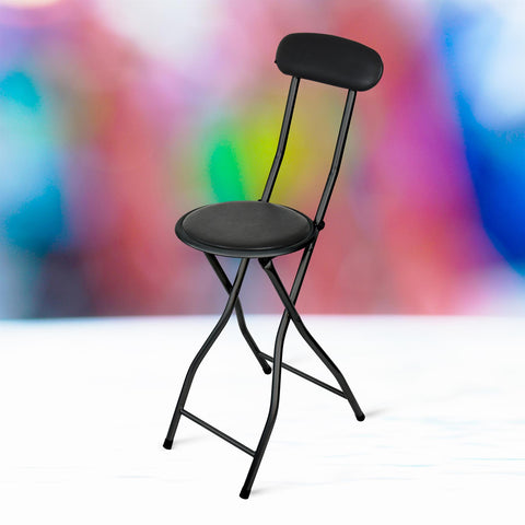 Foldable Bar Stool Black