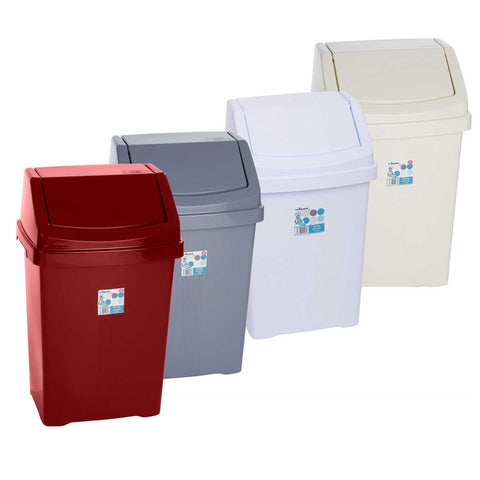 Plastic Swing Top Bin Waste Rubbish Dust