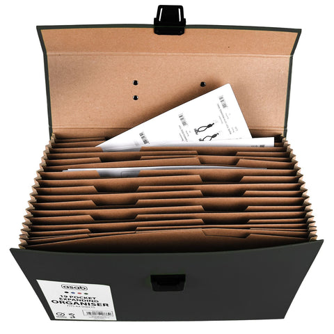 A4 Expanding Box File 19 Pocket Documents Organiser