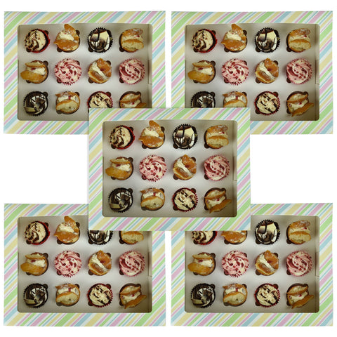 Windowed Cupcake Boxes for 12 Cupcakes