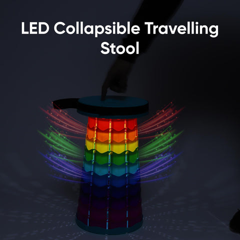 LED Telescopic Stool Hiking Camping Stool