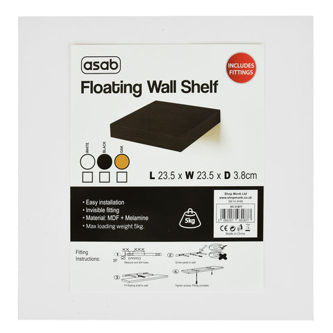 Wall Floating Shelf 23.5Cm White