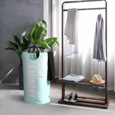 82L Large Collapsible Laundry Basket - Duck Egg