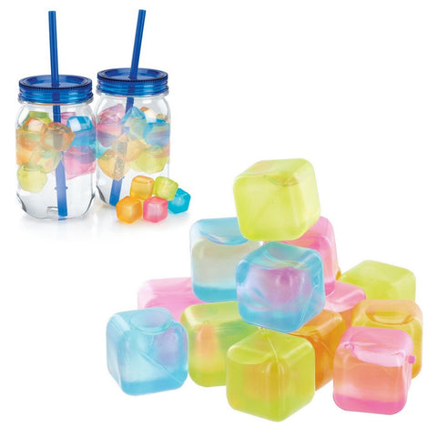 60 Reusable Multi Coloured Ice Cubes