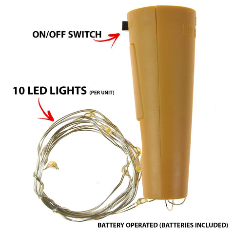 Battery Cork Shaped Christmas Lights