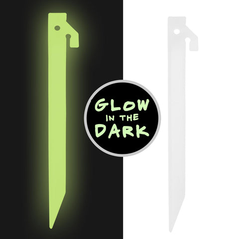 6 x Fluorescent Ground Tent Pegs