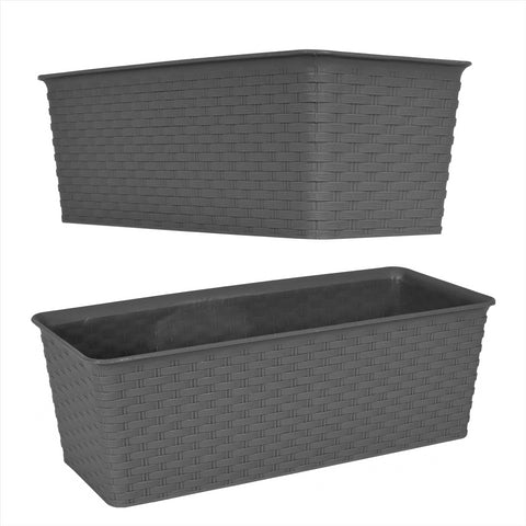 Rectangle Rattan Planter