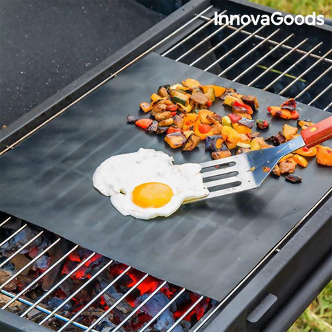 2 x BBQ Grill Mat Non-Stick Oven Liners