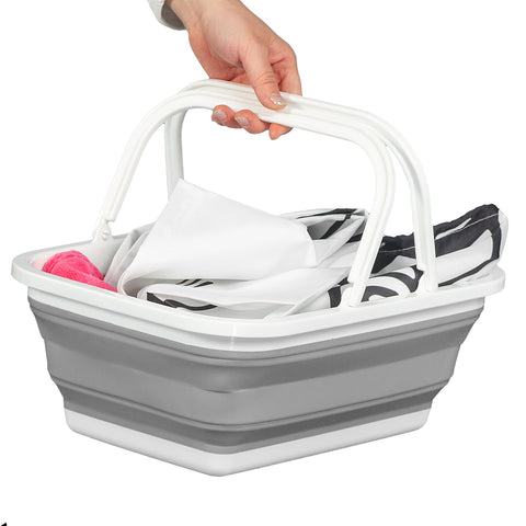 Collapsible Washing Up Bowl With Carrying Handles