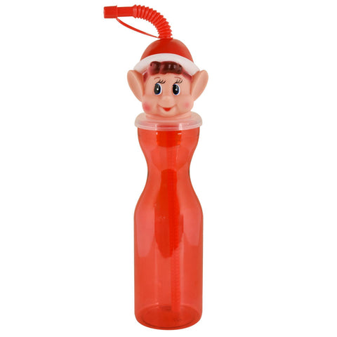 Elf Water Bottle With Straw