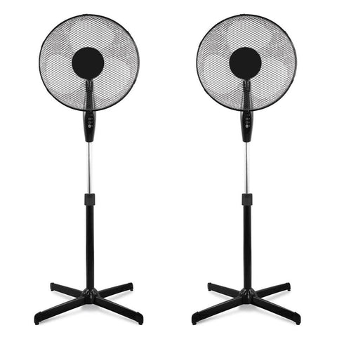 2Pcs Electric Oscillating Pedestal Fan 16 Inch