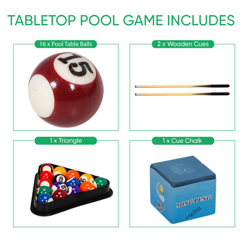 Lightweight Tabletop Pool Snooker Billard Game