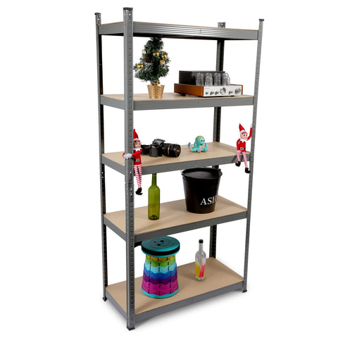 5 Tier Heavy Duty Metal Shelving 180 X 90 X 40Cm