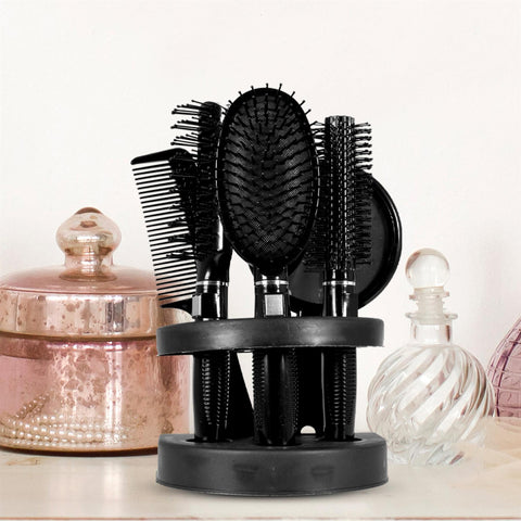 5Pcs Hair Brush Set With Comb and Mirror