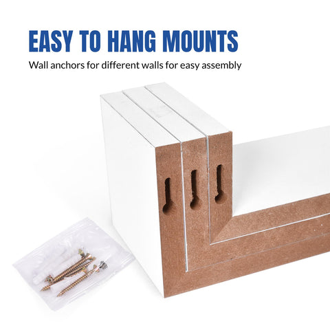 Floating Wooden Hanging Wall Shelves