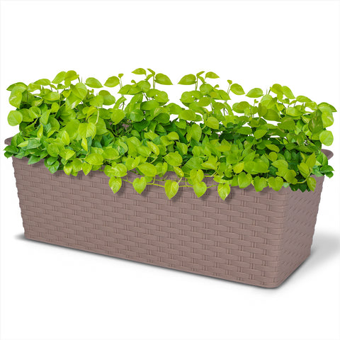 Rectangle Rattan Planter