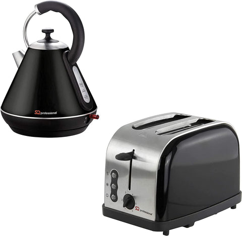 Legacy Kettle 1.8L & 2 Slice Toaster Set - Black Onyx