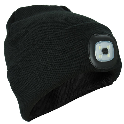 Unisex LED Beanie Hat Warm Ladies Woolly Thermal