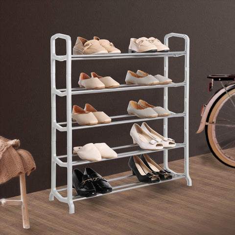 Metal Shoe Rack Stand Shoes Cabinet Storage Organiser 5 Tier