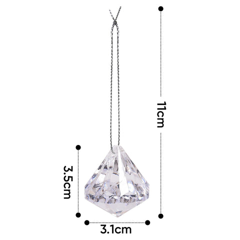 Crystal Look Hanging Gems Christmas Tree Ornament