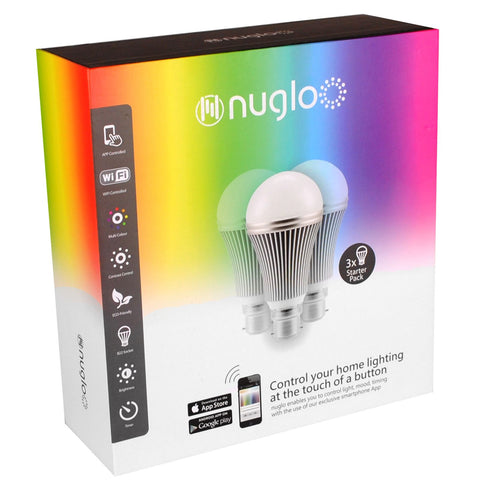 Nuglo LED Multi Colour Changing Bulbs 3 Pack