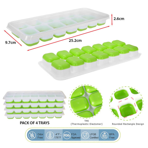 4Pcs Mini Ice cube 15 grids ice Square Shape Trays