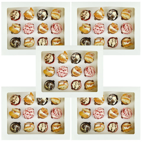 Windowed Cupcake Boxes for 12 Cupcakes