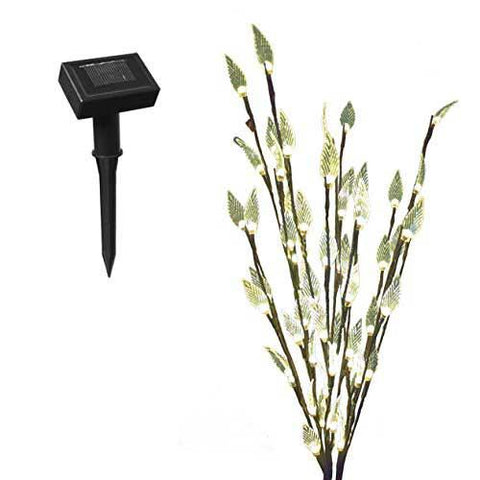 Set of 3 Branch Tree Leaf Solar LED Lights