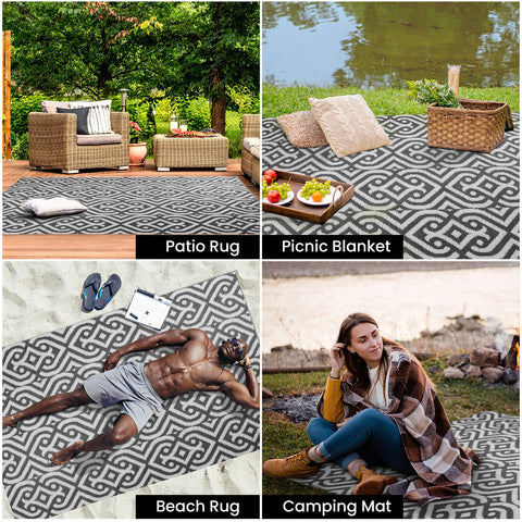 Outdoor Rug 210Cm X 150Cm - Grey