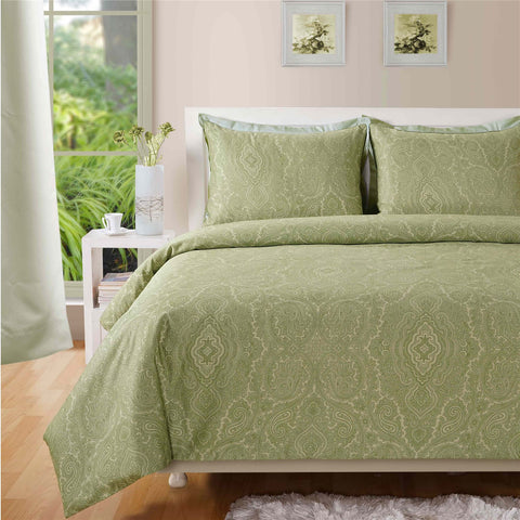 400 Thread Cotton Rich Paisley Print Duvet Cover Set