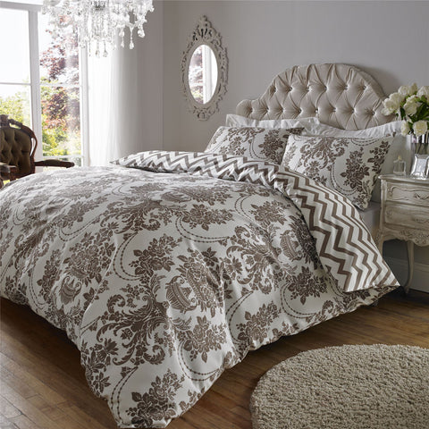 Cotton Rich Damask Print Duvet Cover Sets