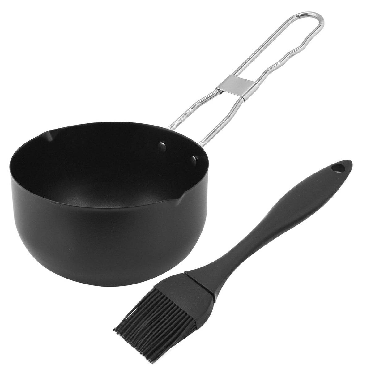 Non-stick Saucepan Pot and Silicone Baking Brush Set