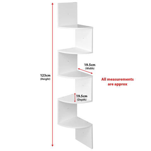 5 Tier Floating Wall Shelf