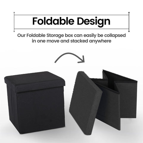 Foldable Storage Single Ottoman