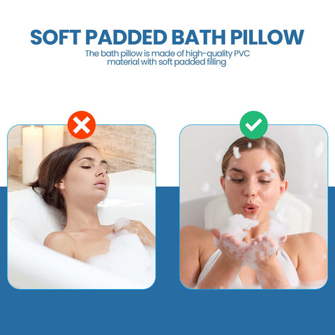 Soft Padded Bathtube Pillow