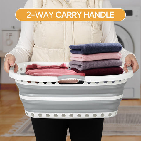 Collapsible Hip Hugger Laundry Basket Small