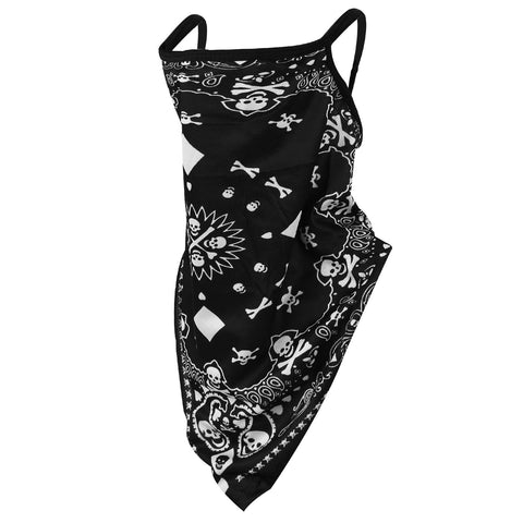 Face Scarf - Black Skulls