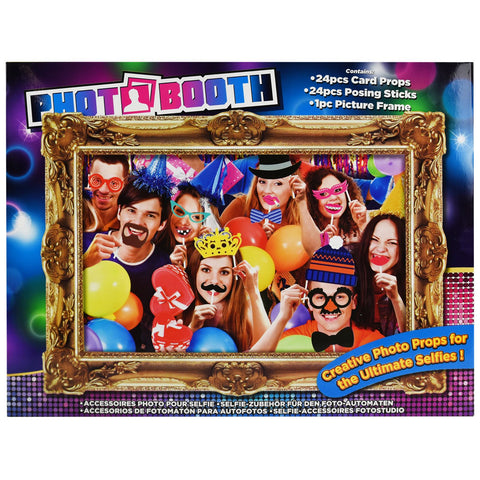 25 Pieces Photo Booth Selfie Props With Picture Frame