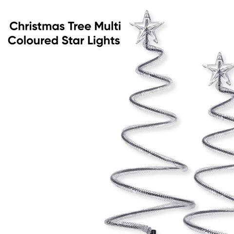 Christmas Tree Multi Coloured Star Lights 4 Pack