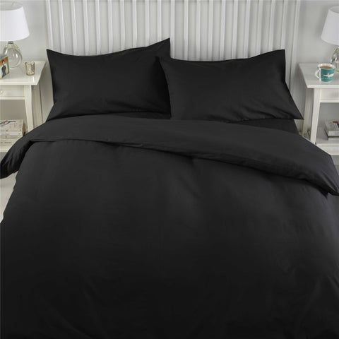 3pc Poly Cotton Plain Dyed Duvet Set KING