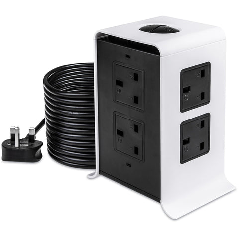 Extension Lead 8 AC Outlets 4 USB Ports 5m Plug