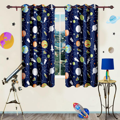 Blackout Glow In The Dark Kid Pair Curtains