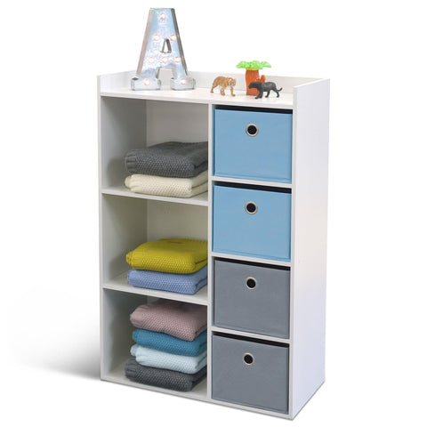 Judy Wild Wooden Kids 3 Shelves With 4 Drawers