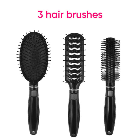 5Pcs Hair Brush Set With Comb and Mirror