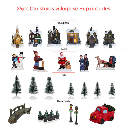 Christmas Village Scene 25 Piece