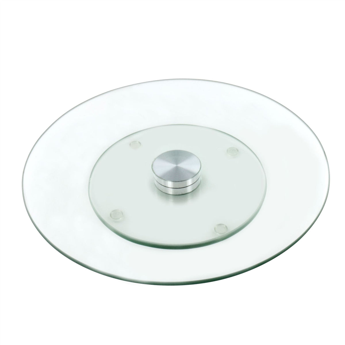 Tempered Glass Lazy Susan Rotating Serving Plate