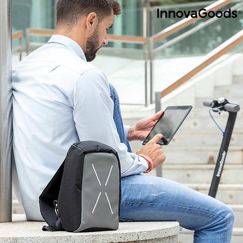 Black Anti-Theft Port Backpack