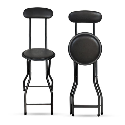 Foldable Bar Stool Black