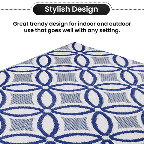 Outdoor Rug 180Cm X 120Cm - Blue