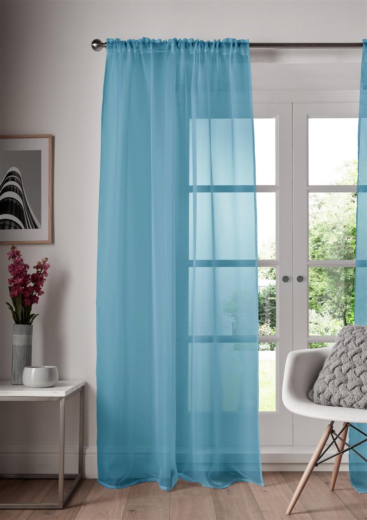 Slot Top Voile Curtains